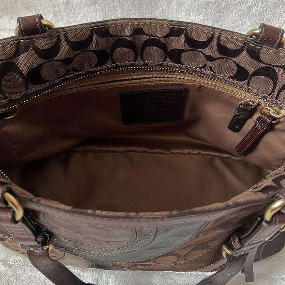 Coach Mosaic Gallery Signature CC Patchwork Shoulder Tote Bag - Picture 10 of 13